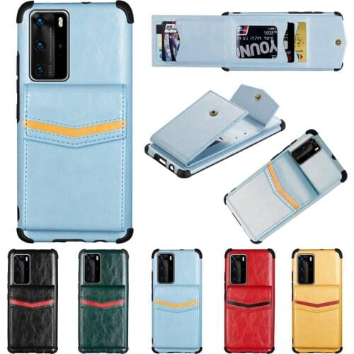 Wallet Heavy Duty Protection Case For Huawei P30 P30 Lite P30 Pro P40 P40 Pro P Smart 2019 P Smart Z Flip Leather Case