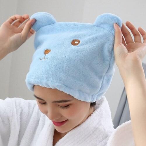 1pcs Microfiber Hair Turban Shower Cap Quickly Dry Hair Shower Hat Wrapped Towel Bathing Cap Bathroom Accessories