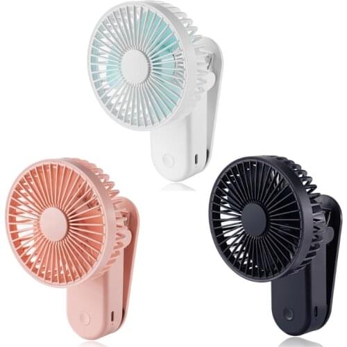 Magnetic Base Clip Fan Portable Handheld Mini Fan Easy Hold USB Charge Personal Fan Rechargeable and Quiet