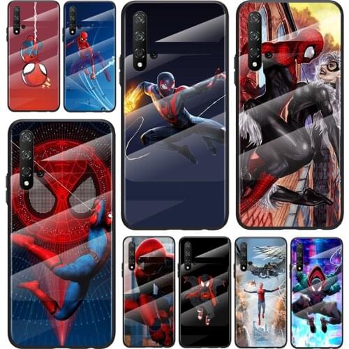 Marvel Spider Man For Honor 30 20 10 9X 8X Pro Plus Lite Tempered Glass Tempered Glass Hot New Shell Luxury Cover Phone Case