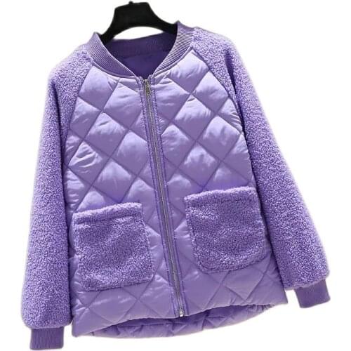 Womens Short Coat Loose New Winter Guard Against Lambswool Ladies Clothes Fashion Small Cotton Jacket Female Student Outerwear