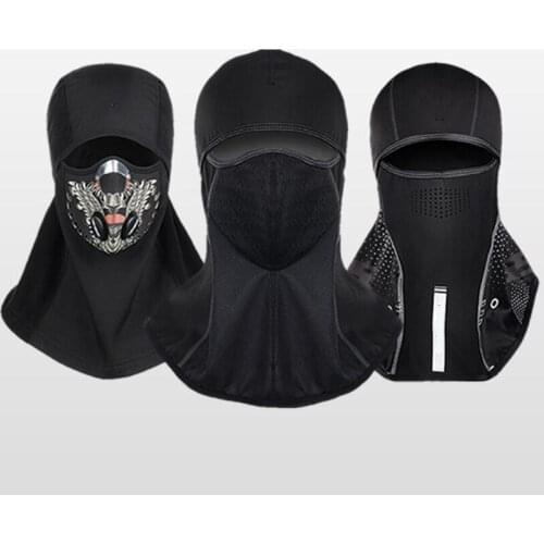 Winter warm motorcycle full face hood cap cold weather warm motorcycle military tactical bike full face mask cover women men