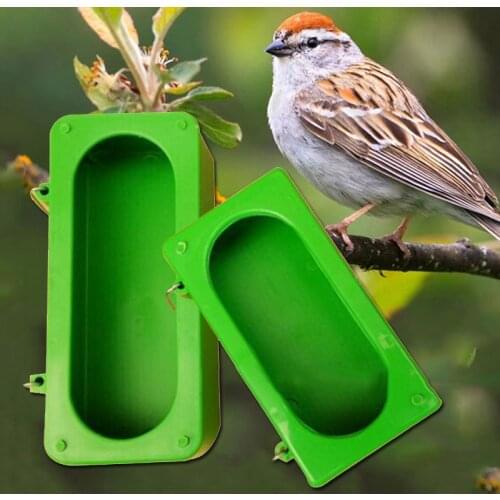1Pcs Bird Feeder Plastic Food Feeding Box Holder Parrot Cage Feeder Pigeon Feeding Bowl For Food Water Cage Accessories