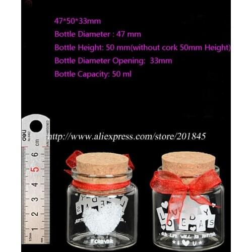 10pcs/pack Creative Gift Cute Mini Glass Cork Stopper Wishing Bottles Containers Small Vintage Ornaments Craft Decor