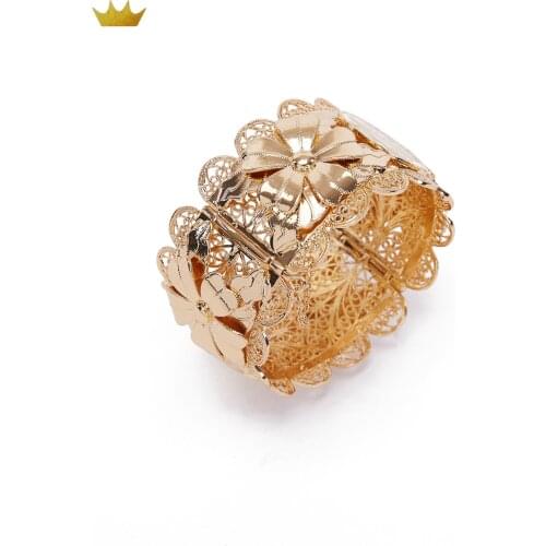 2020 May Algerian traditional bangle gold bracelet Moroccan women wedding charm gold bracelet