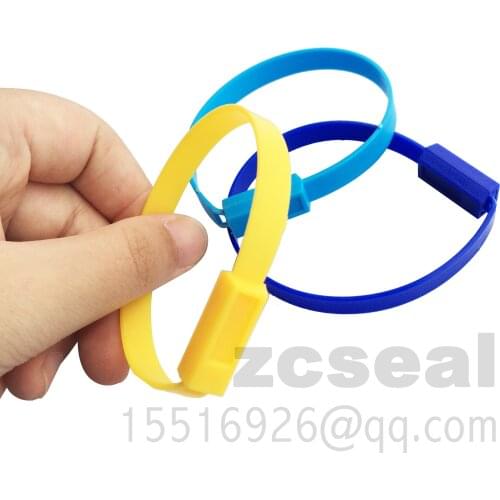 206mm high security seal 100pcs adjustable plastic security seal with metal insert laser unsustainable inpossiable