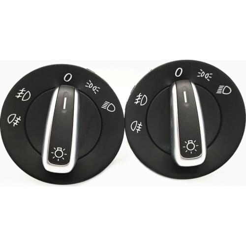5ND941431A Chrome Headlight light Control Switch For Caddy Tiguan Touran Golf MK6 Jetta MK5 Passat B6 3C 5ND 941 431 A