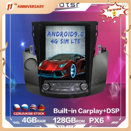 128GB Tesla PX6 Android Car Multimedia Radio Player For Toyota RAV4 RAV 4 Car GPS Navigation Stereo Headunit DSP Carplay 4G SIM
