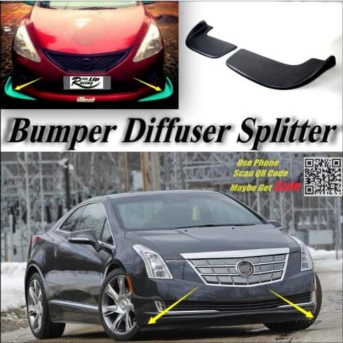 Car Splitter Diffuser Bumper Canard Lip For Cadillac ELR 2014 2015 2016 Tuning Body Kit Front Deflector Car Flap Fin Chin Reduce