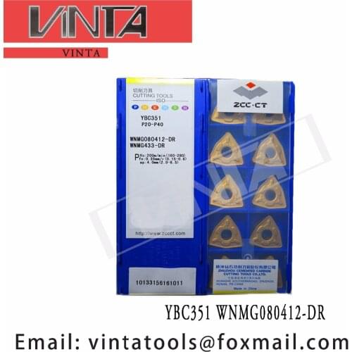 Free shipping high quality 10pcs/lots YBC351 YBC252 YBD152 YBD102 WNMG080412-DR cnc carbide turning inserts