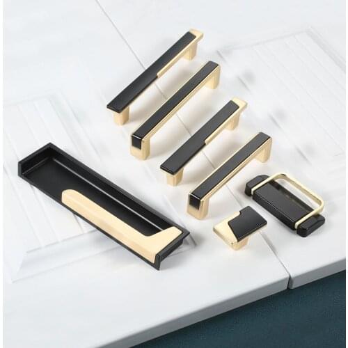 Zinc Alloy Furniture Handle Gold Chrome Kitchen Handle Cabinet Knobs and Handles Fashion Drawer Knobs Pulls Door Hardware