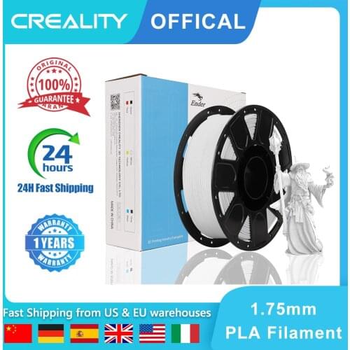 Creality 3D PLA Filaments 1.75mm 3D Printing Filament PLA 1.75mm for 3D Printer Dimensional Accuracy +/-0.02mm, 2.2lbs