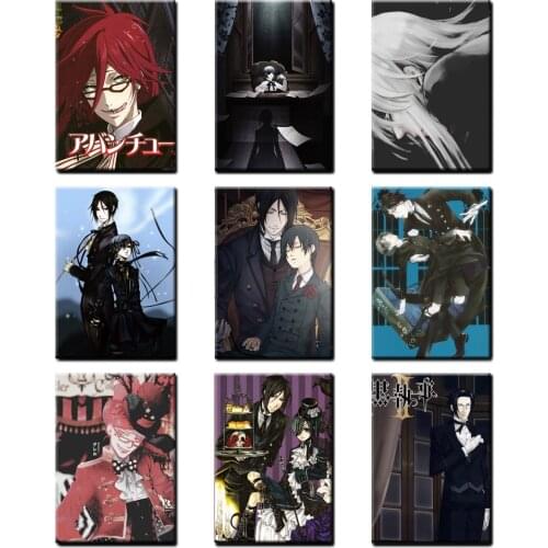 Nordic Style Decor Canvas Animation Black Butler Painting Picture Home Wall Art Prints Watercolor Modular For Living Room Poster