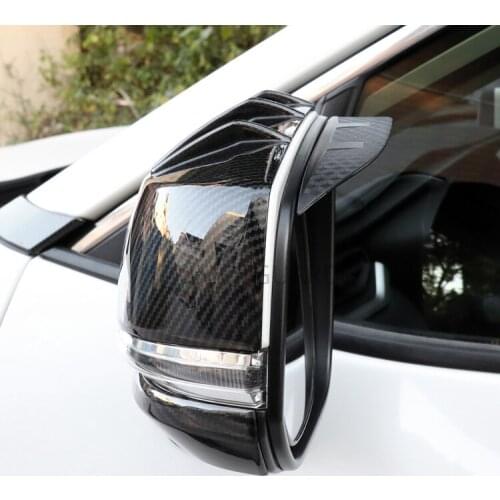 For Toyota RAV4 2019 2020 5th Carbon Fiber Rearview Mirror Side Window Deflector Clear Window Deflectors Cover Window Deflectors