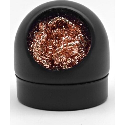 Electric Soldering Bit Cleaning Seat Steel Wire Ball Cleaner Tin Removal Net Nozzle Cleaner with Base Soldering Iron Tip Welding