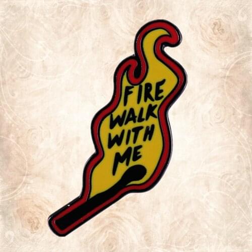 Twin Peaks Laura Palmer Dale Cooper enamel pin David Lynch Movie brooch Jewelry Gift for Friends