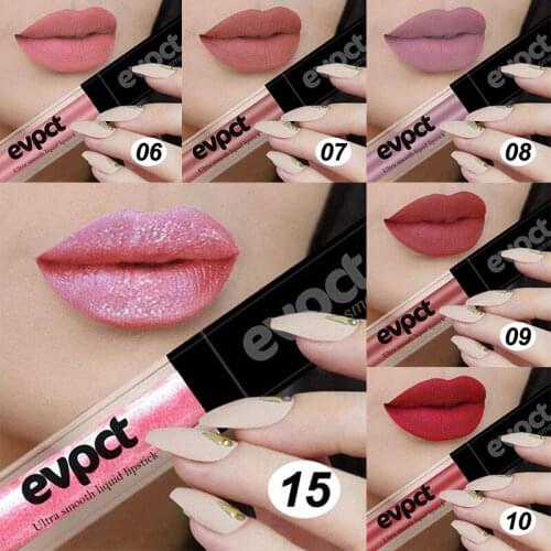 Evpct New Matte Lipsticks For Women Sexy Nude Lip Gloss Makeup Long Lasting Lip Stick Beauty Cosmetics 20 Colors TSLM2