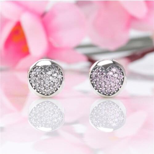 S925 Sterling Silver Heart-shaped Positioning Buckle Fixing Clip Fit Original Bracelet Pendant DIY Jewelry Charms Gift