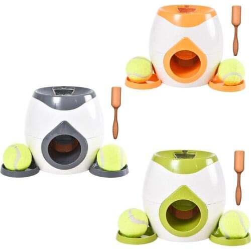 Interactive Pet Ball Launcher Toy Dog Tennis Food Reward Machine Thrower Slow Feeder for Cats Kitten Puppy