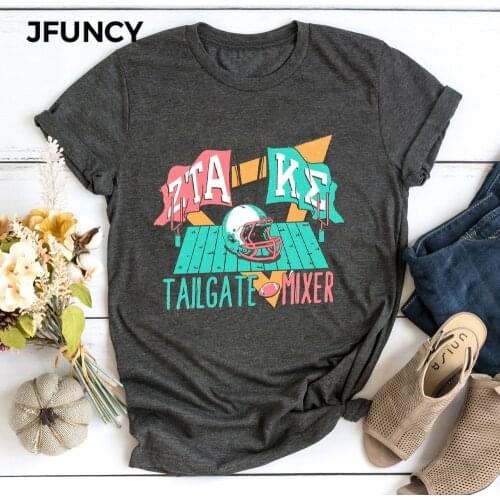 JFUNCY Woman Harajuku Graphic Tee Shirts Women Oversized T-shirts Summer Short Sleeve Female Tops Clothes Camisetas Mujer