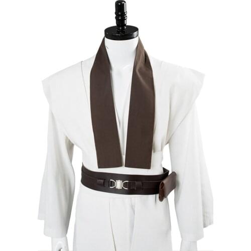 Star Cosplay Wars Jedi Knight Cosplay Costume White Version No Cloak Halloween Carnival Custom Made