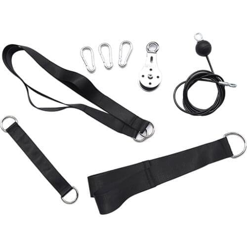 MultipleFunctions Pulley System Triceps Training Exerciser Fitness Workout Equipment Cable Machine Attachments For Gym