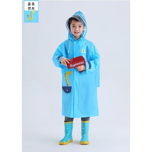 Fashion EVA Children Raincoat Thickened Waterproof Rain Coat Kids Clear Transparent Tour Waterproof Rainwear Suit