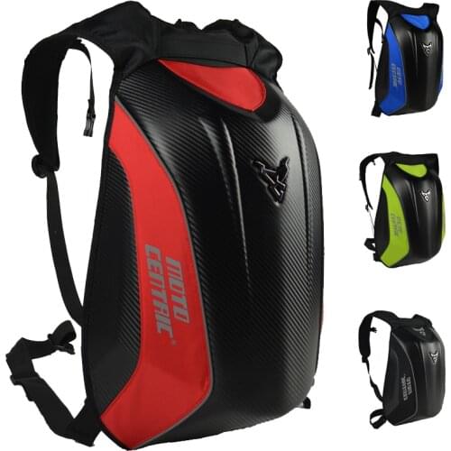 Motorcycle luggage bags Carbon Fiber backpack Motocross Racing Riding bag Motorcycle outdoor sports bag Hard shell mochila moto