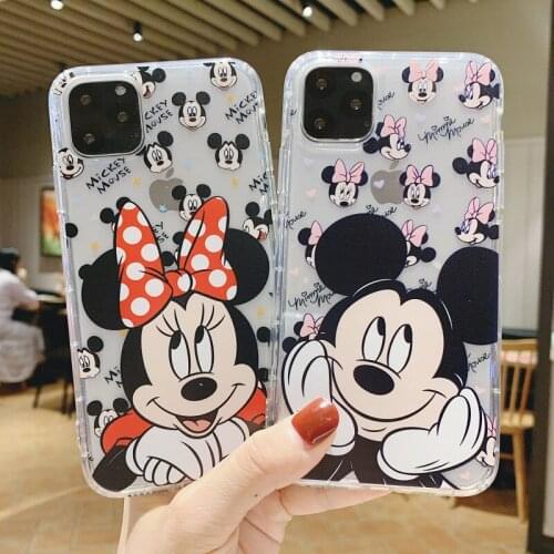 Disney cartoon couple suitable for Apple 12 new mobile phone case iphone12 protective cover silicone soft cover