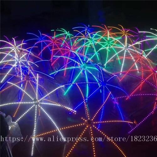 New design hot sale led umbrella luminous led colorful umbrella hand open led umbrella free shipping