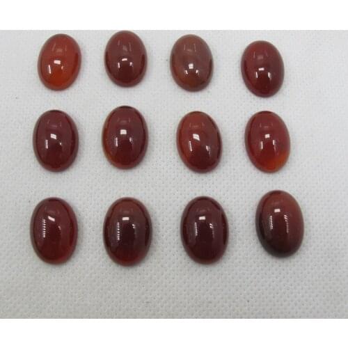 Wholesale Red Agat e Carnelian Bead Cabochon,13x18mm Oval Gem stone Jewelry Cabochon Ring Face 5pcs/lot