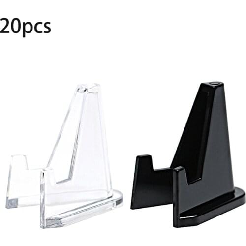 Plastic Identification box Stand Round Square Case Capsules Clear+black