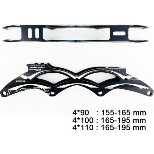 JK Round Off Inline Speed Skates Frame For 4 * 110/100/90 mm Wheels Roller Skates Accessories For Skating Shoes Base DJ25