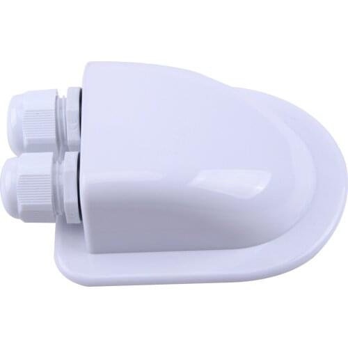 ABS White Roof Solar Panel Double Cable Entry Gland Box Motorhome Camper Caravan RV Boat 12.7x9.2x4cm