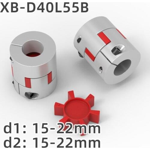 XB D40L55B Three Jaws Coupler Aluminium Plum Flexible Shaft Coupling Motor Connector CNC Flexible Couplings 15mm-22mm