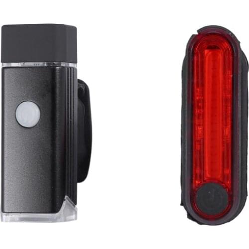 Bike Bicycle Lights USB LED Rechargeable Set Mountain Cycle Front Back Headlight