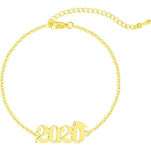 Noelia Womens Fashion 1980-2021 Birth Year Ankle Bracelet Stainless Steel Custom Number Pendant Bracelet for Best Friend Gifts