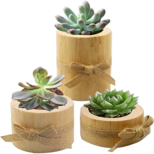 1 Pc Customized Wooden Crafts Decoration Creative Bark Stake Candle Holder Home Decoration Succulent Flower Pot Decoration