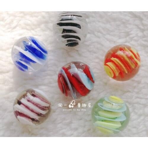 16mm twisted egg hand made marbles childrens colored glass ball birthday present marbles