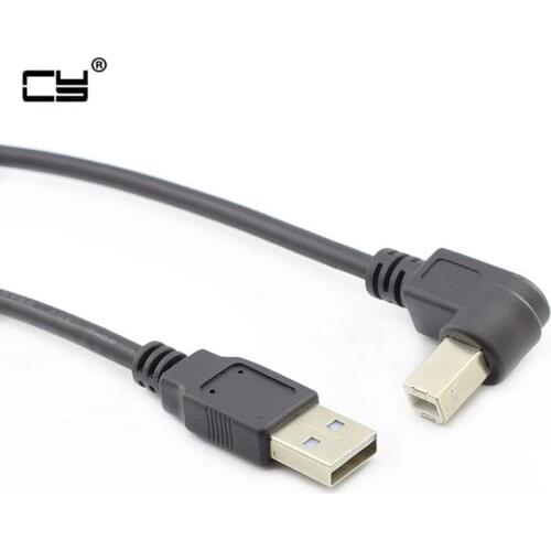 30cm 50cm 1m 1.5m 3m 90 degree Right Angle USB 2.0 Printer Cable Type A Male to Type B Male Foil+Braided(inside)+PVC Shielding