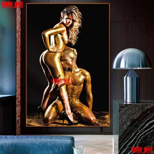 5d mosaic Diamond Painting Modern golden men and women art diamond Embroidery full square&round Diamond cross stitch home decor