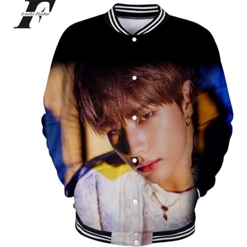 Stray Kids 3D baseball jacket bomber jacket kpop Album StrayKids Casual Harajuku streetwear clothes plus size jacket 2019