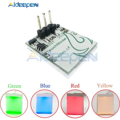 DC 2.7V-6V Capacitive Touch Switch Button RGB LED Sensor Switch Module DIY Electronic Board Multi Color Anti-interference 3V 5V