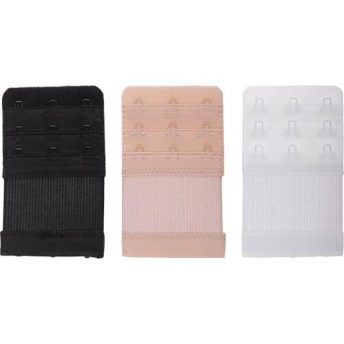 Bra Elastic Soft Extender for Wome 3 Rows 3 Hooks Stretch Adjustable Bra Extension Strap Lingerie Bra Lengthened Buckle