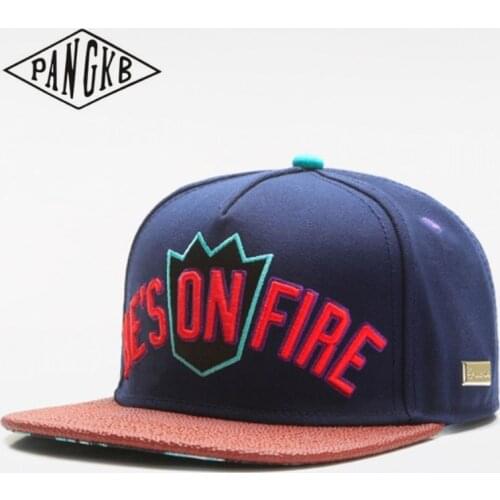 PANGKB Brand ON FIRE CAP HES ON FIRE hip hop snapback hat for men women adult outdoor casual sun baseball cap bone