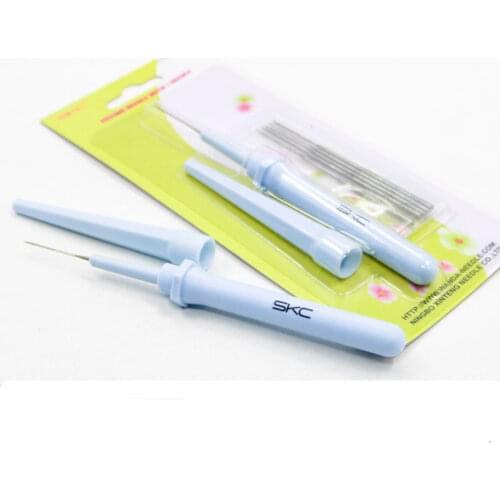 Needle Felting Handle Holder with 5 Replaceable Needles Embroidery Craft Sewing Felting Tools Felting Needles Pen Set Wool Felt