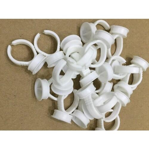 Freeshipping 100Pcs/Lot 17MM Plastic Pigment Holder Ink Containers With Two Space Tattoo Ink Rings For Permanent Makeup