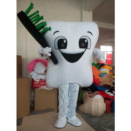Tooth Mascot Costume Doctor of Teeth Party Dental Care Character Mascot Dress&Amusement Park Outfit Health Education