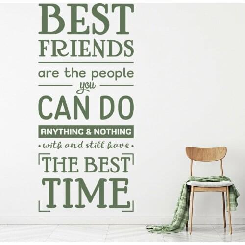 Best Friends Wall Decal Friendship Quote Lettering Vinyl Window Stickers Bedroom Living Room Home Decor School Art Mural M833