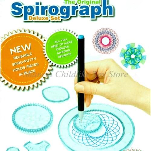 Spirograph Drawing Toys Set Magic Painting Template Geometric Ruler Creative Educational Toy For Children Gift